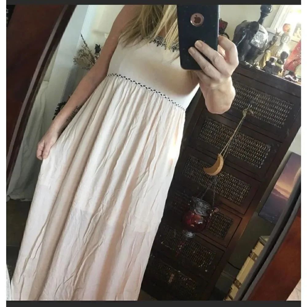 Ina Maxi Prairie Boho Goddess Dress Size Medium - Picture 2 of 16